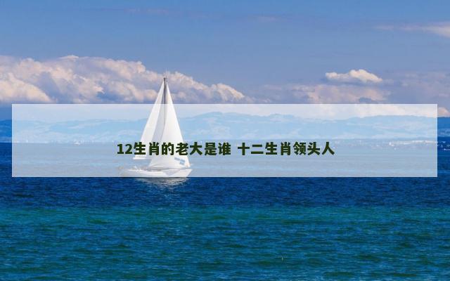 12生肖的老大是谁 十二生肖领头人