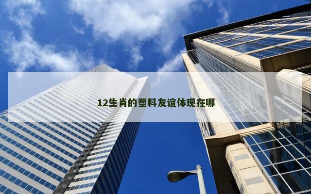 12生肖的塑料友谊体现在哪