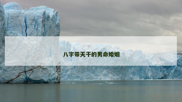 八字带天干的男命婚姻