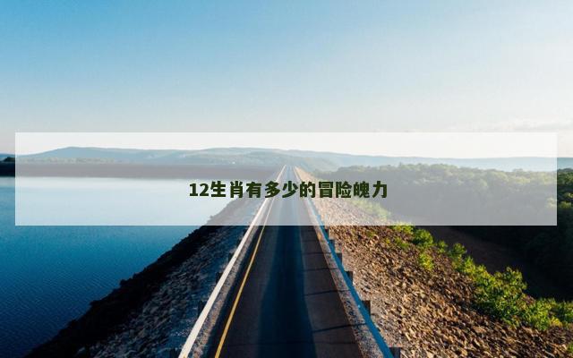 12生肖有多少的冒险魄力