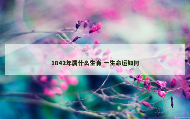 1842年属什么生肖 一生命运如何