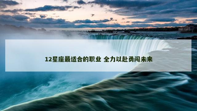12星座最适合的职业 全力以赴勇闯未来