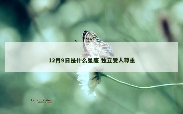 12月9日是什么星座 独立受人尊重
