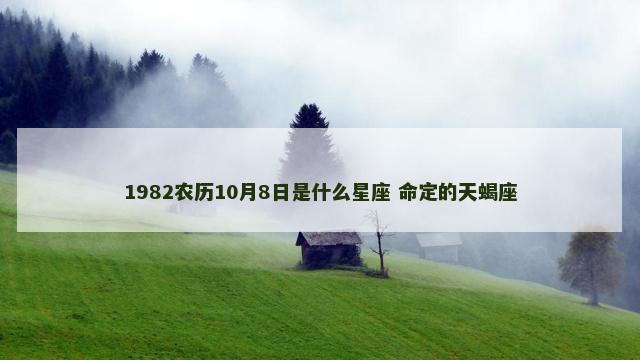 1982农历10月8日是什么星座 命定的天蝎座