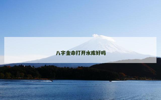 八字金命打开水库好吗