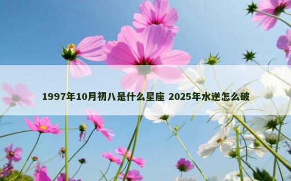 1997年10月初八是什么星座 2025年水逆怎么破