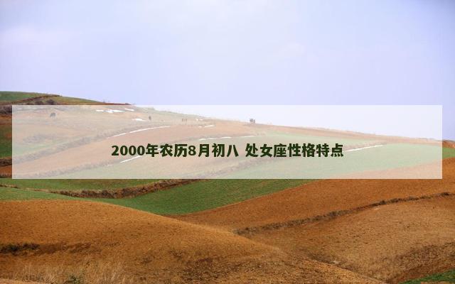 2000年农历8月初八 处女座性格特点