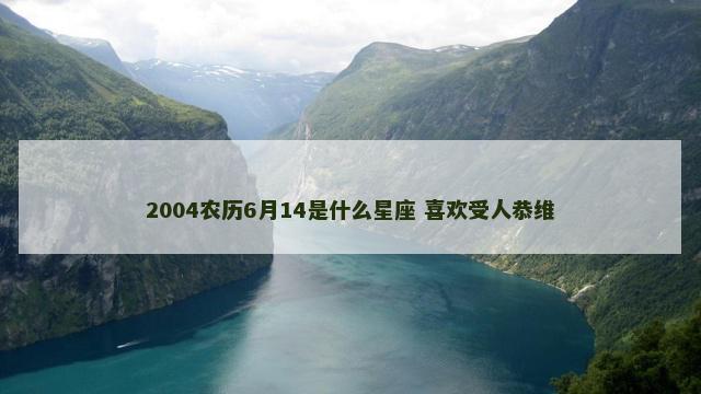 2004农历6月14是什么星座 喜欢受人恭维