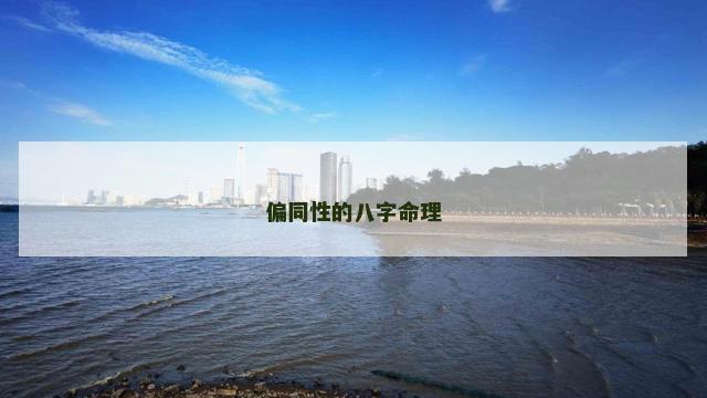偏同性的八字命理