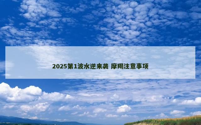 2025第1波水逆来袭 摩羯注意事项