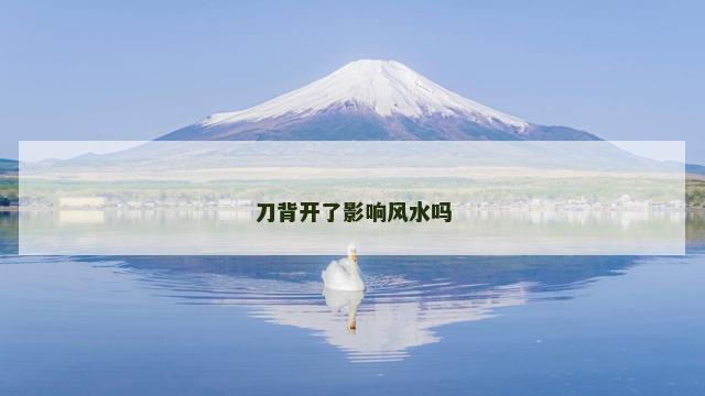 刀背开了影响风水吗
