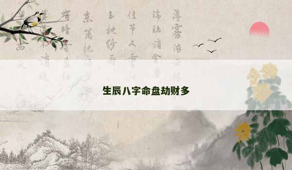 生辰八字命盘劫财多