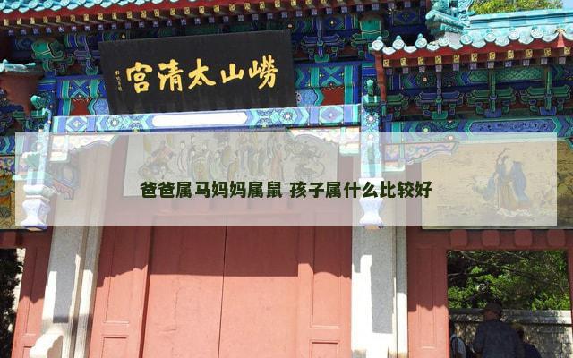 爸爸属马妈妈属鼠 孩子属什么比较好