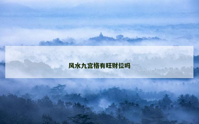 风水九宫格有旺财位吗