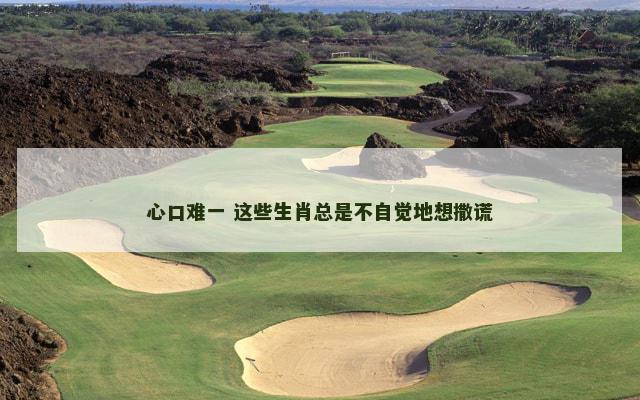 心口难一 这些生肖总是不自觉地想撒谎