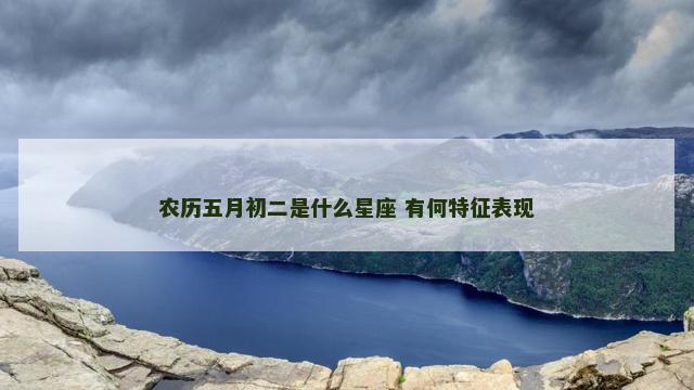 农历五月初二是什么星座 有何特征表现