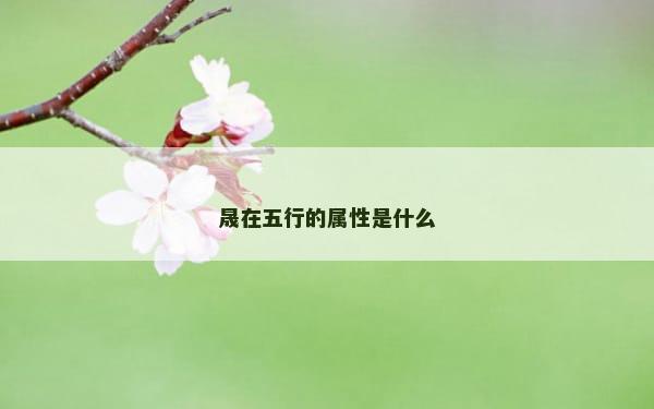 晟在五行的属性是什么