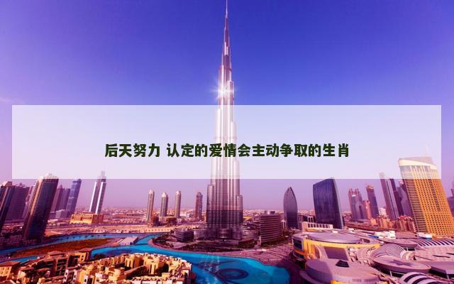 后天努力 认定的爱情会主动争取的生肖