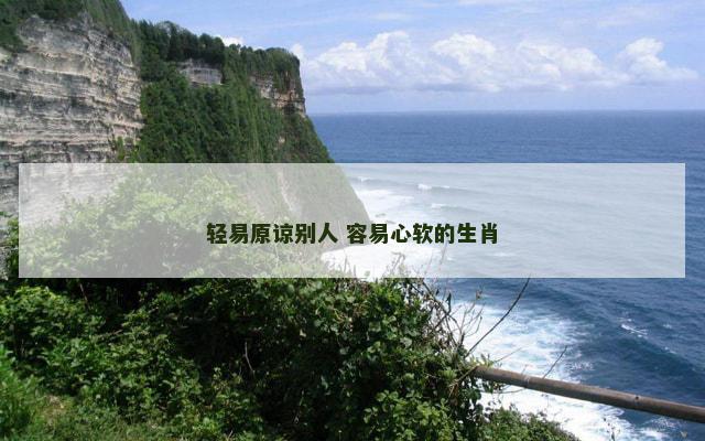 轻易原谅别人 容易心软的生肖