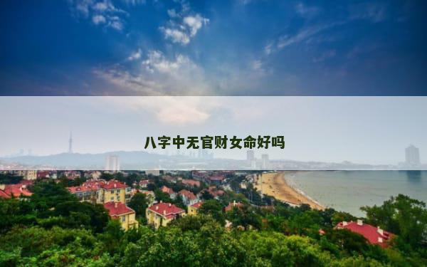 八字中无官财女命好吗