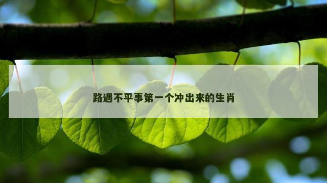 路遇不平事第一个冲出来的生肖