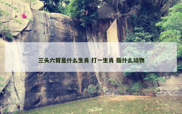 三头六臂是什么生肖 打一生肖 指什么动物