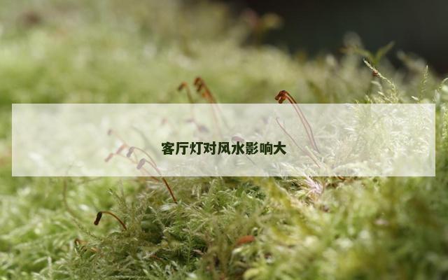 客厅灯对风水影响大