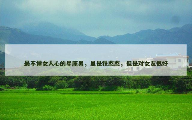 最不懂女人心的星座男，虽是铁憨憨，但是对女友很好