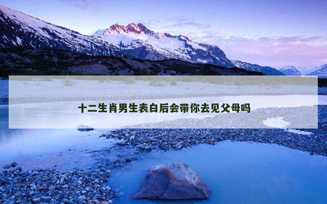 十二生肖男生表白后会带你去见父母吗