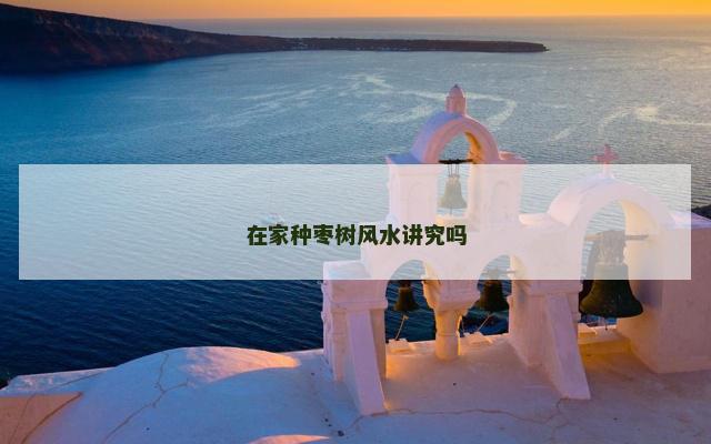 在家种枣树风水讲究吗