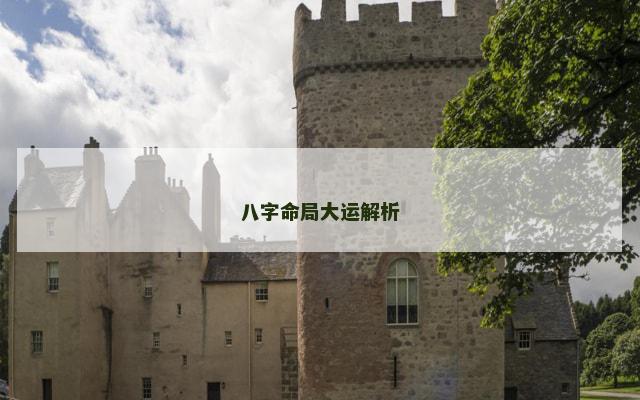八字命局大运解析