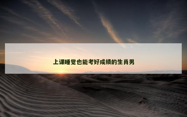 上课睡觉也能考好成绩的生肖男