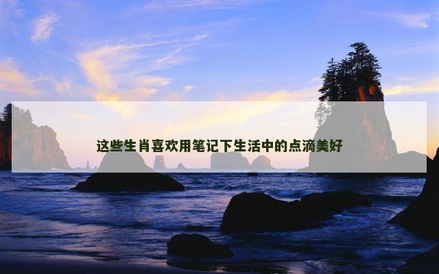 这些生肖喜欢用笔记下生活中的点滴美好