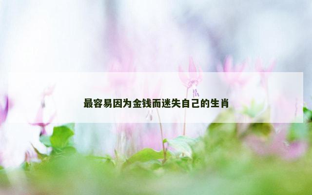 最容易因为金钱而迷失自己的生肖