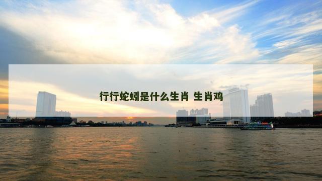 行行蛇蚓是什么生肖 生肖鸡