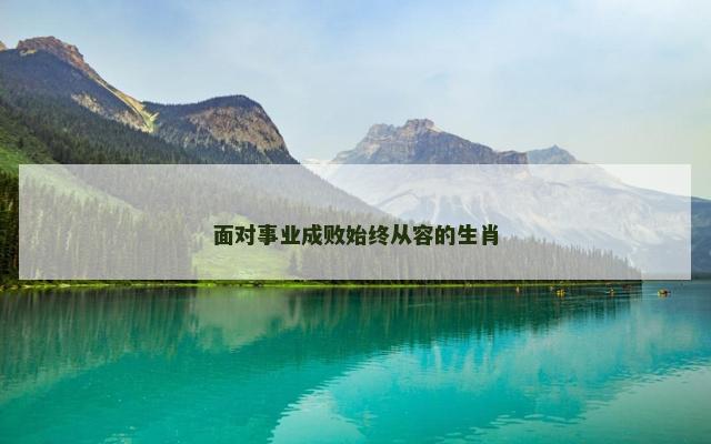 面对事业成败始终从容的生肖