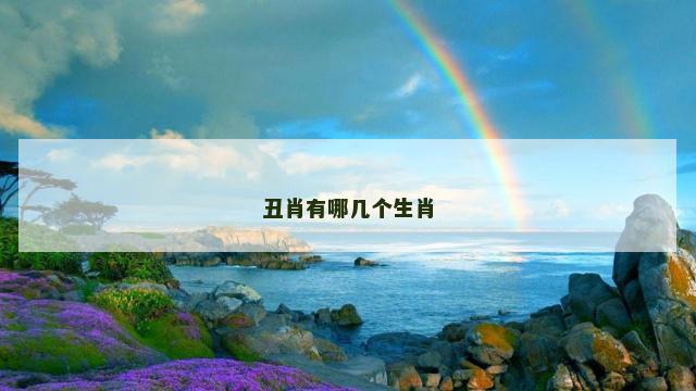 丑肖有哪几个生肖
