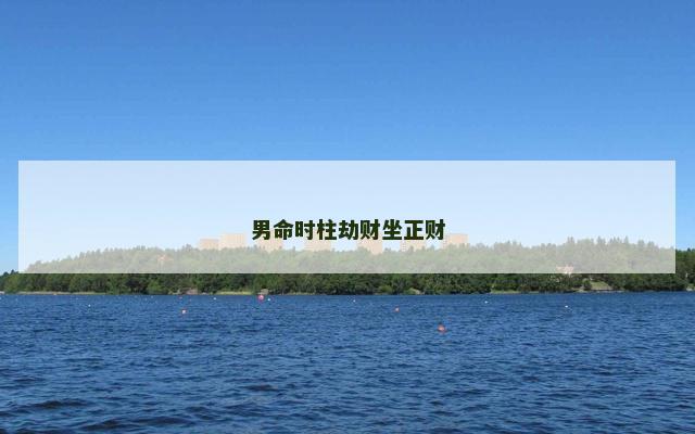 男命时柱劫财坐正财