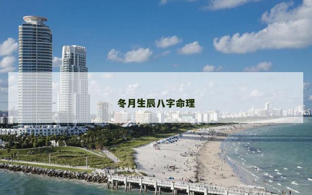 冬月生辰八字命理