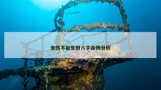食伤不能生财八字命例分析