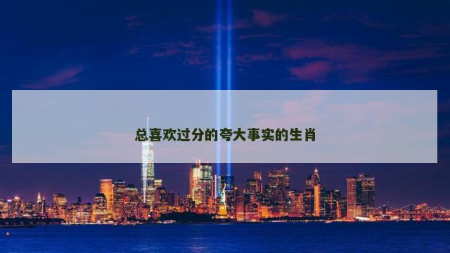 总喜欢过分的夸大事实的生肖