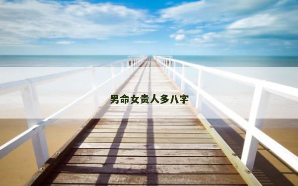男命女贵人多八字