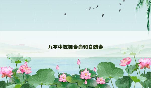 八字中钗钏金命和白蜡金