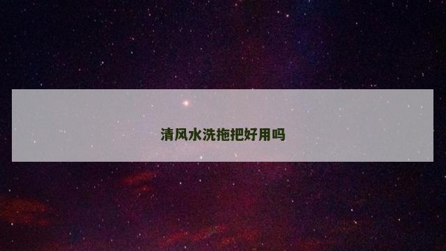 清风水洗拖把好用吗