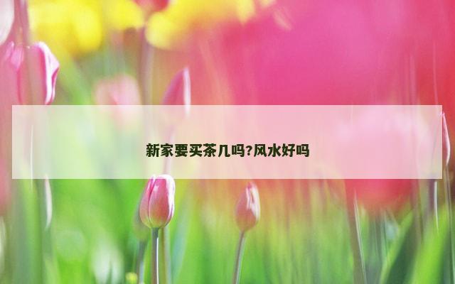 新家要买茶几吗?风水好吗