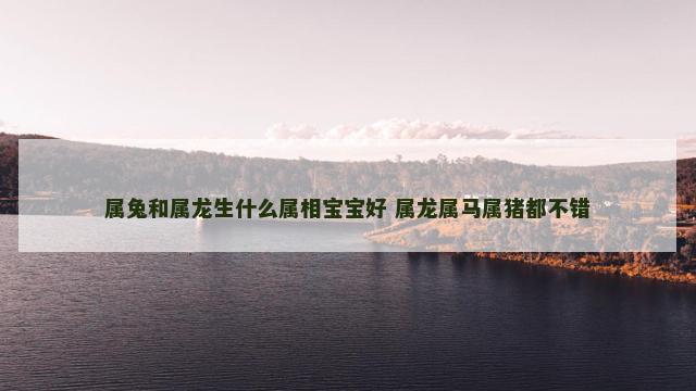 属兔和属龙生什么属相宝宝好 属龙属马属猪都不错