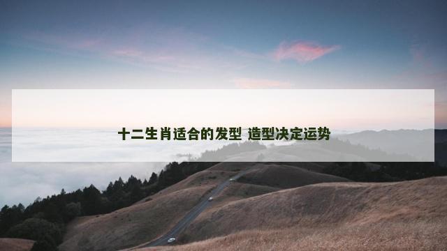 十二生肖适合的发型 造型决定运势