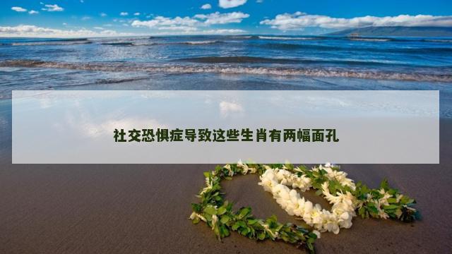 社交恐惧症导致这些生肖有两幅面孔