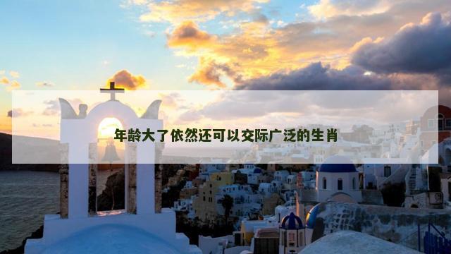 年龄大了依然还可以交际广泛的生肖
