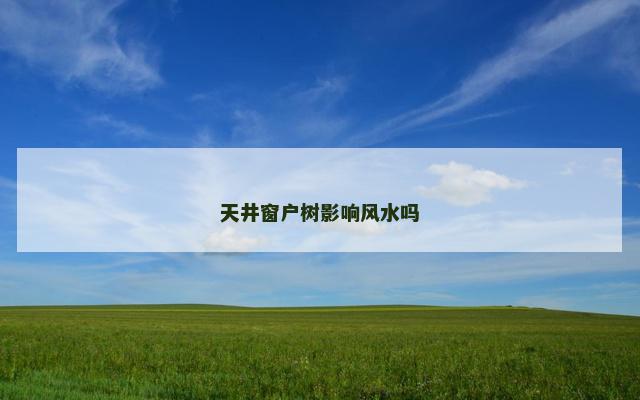 天井窗户树影响风水吗